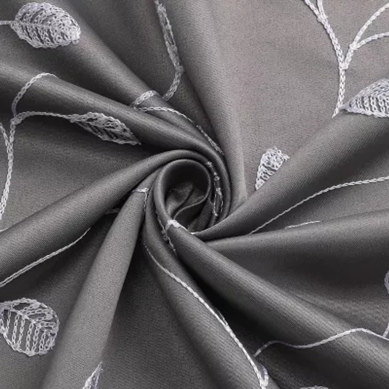 Regal Home Trenton Embroidered Grommet Top Energy Saving Blackout Set of 2 Curtain Panel