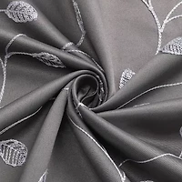 Regal Home Trenton Embroidered Grommet Top Energy Saving Blackout Set of 2 Curtain Panel