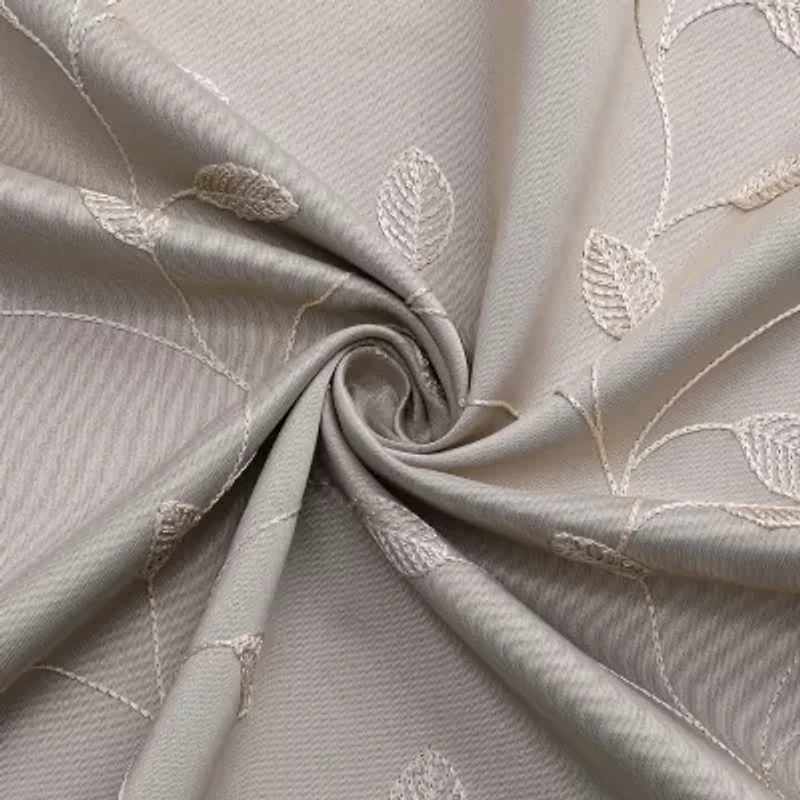 Regal Home Trenton Embroidered Grommet Top Energy Saving Blackout Set of 2 Curtain Panel