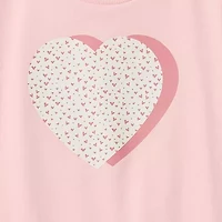 Okie Dokie Toddler & Little Girls Round Neck Short Sleeve Regular Fit Graphic T-Shirt