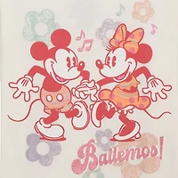 Disney Collection Little & Big Kid Girls Crew Neck Short Sleeve Regular Fit Mickey Mouse Minnie Graphic T-Shirt