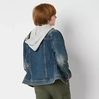Thereabouts Little & Big Kid Boys Denim Hooded Midweight Trucker Jacket