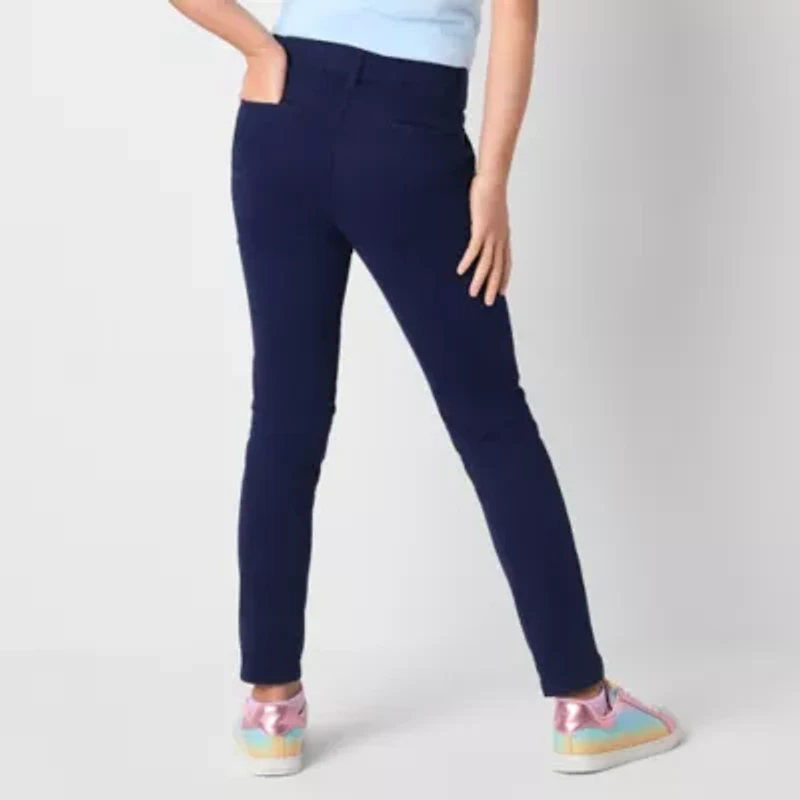 Thereabouts Little & Big Kid Girls Straight Fit Flat Front Pant