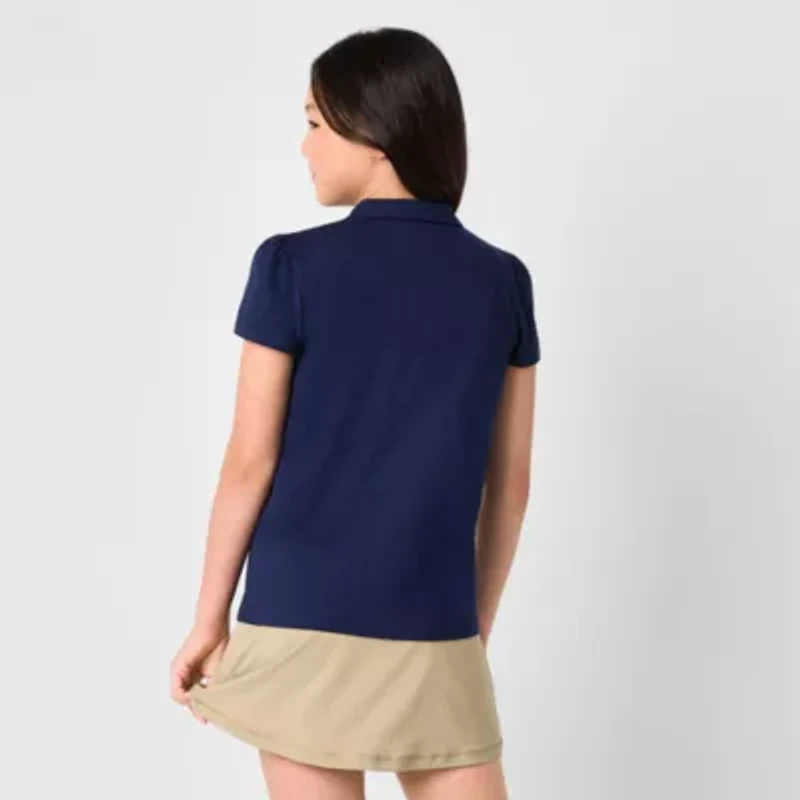 Thereabouts Little & Big Kid Girls Short Sleeve Regular Fit Polo Shirt