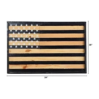 Nearly Natural 36in American Flag Americana Wood Wall Art