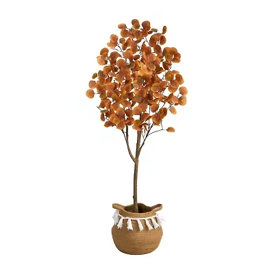 Nearly Natural 5ft Eucalyptus Orange Artificial Tree