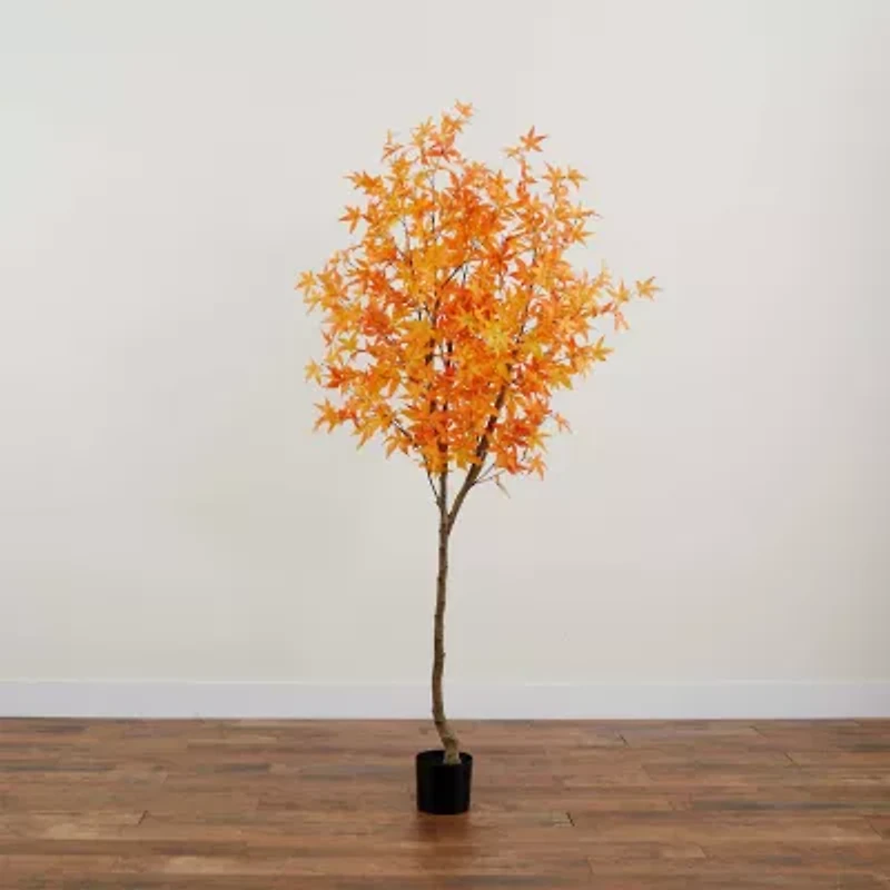 Nearly Natural 7ft Autumn Maple Indoor Artificial Tree