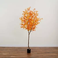 Nearly Natural 7ft Autumn Maple Indoor Artificial Tree