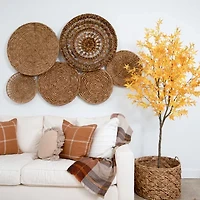 Nearly Natural 7ft Yellow Autumn Maple Artificial Tree
