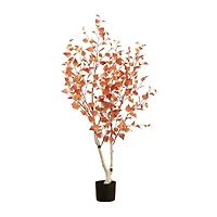 Nearly Natural 5ft Autumn Birch Indoor Artificial Tree