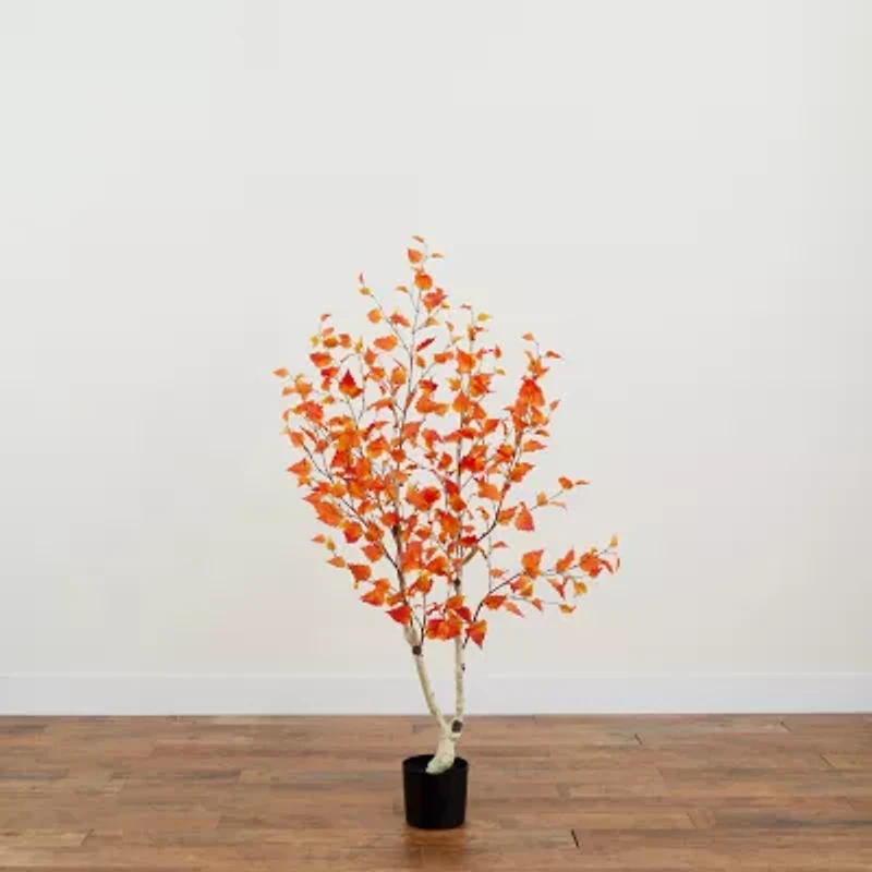 Nearly Natural 5ft Autumn Birch Artificial Tree
