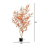 Nearly Natural 6ft Autumn Birch Artificial Tree