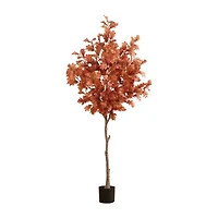 Nearly Natural 6ft Autumn Oak Indoor Artificial Tree