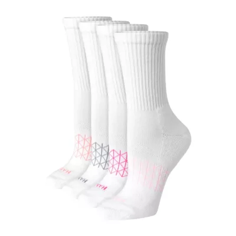 Hanes Ultimate Absolute Womens 4 Pair Crew Socks