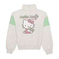 Girls Mock Neck Long Sleeve Fleece Quarter-Zip Pullover Sweater