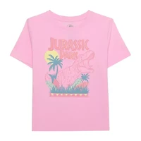 Little & Big Kid Girls Crew Neck Short Sleeve Regular Fit Jurassic World Graphic T-Shirt