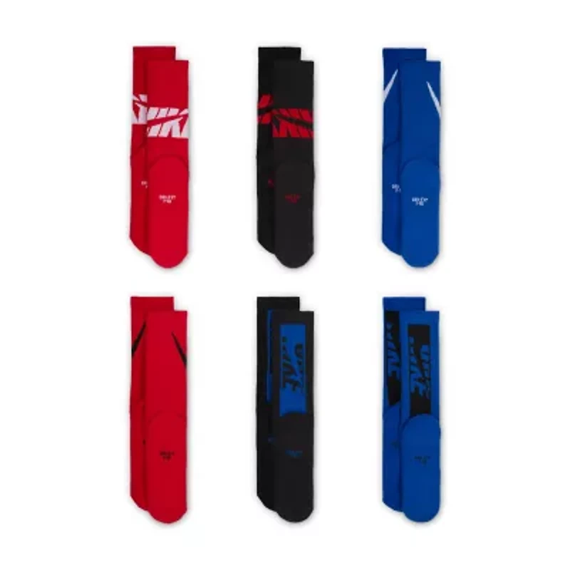 Nike Unisex 6 Pair Crew Socks