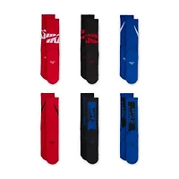 Nike Unisex 6 Pair Crew Socks
