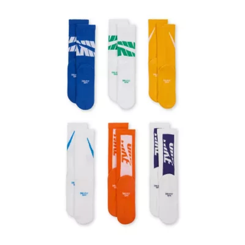 Nike Unisex 6 Pair Crew Socks