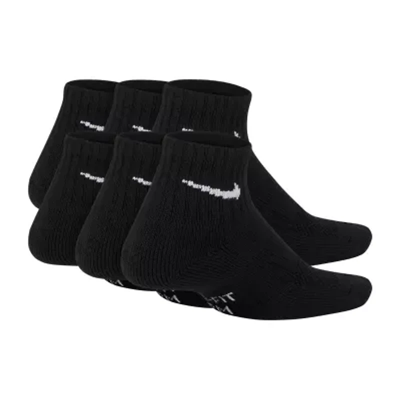 Nike Boys 6 Pair Quarter Ankle Socks