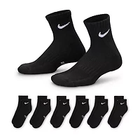 Nike 6 Pair Quarter Ankle Socks Boys