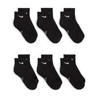Nike 6 Pair Quarter Ankle Socks Boys