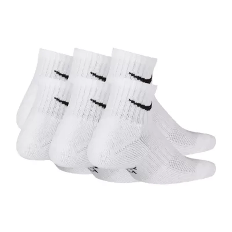 Nike Boys 6 Pair Quarter Ankle Socks