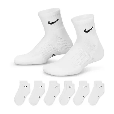 Nike Boys 6 Pair Quarter Ankle Socks
