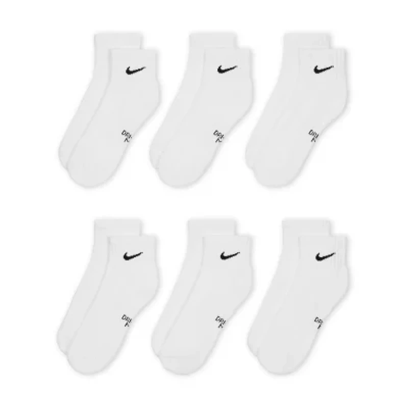 Nike Boys 6 Pair Quarter Ankle Socks