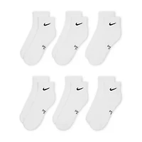 Nike Boys 6 Pair Quarter Ankle Socks