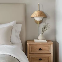INK+IVY Laguna Rattan Weave Wall Sconce