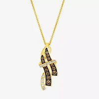 Le Vian Grand Sample Sale Le Vian Grand Sample Sale Womens 3/8 CT. T.W. Natural Champagne Diamond 14K Gold 19 Inch Pendant Necklace