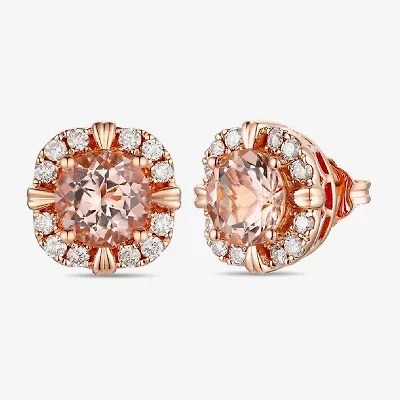 Le Vian Grand Sample Sale Le Vian Grand Sample Sale 3/8 CT. T.W. Genuine Pink Morganite 14K Rose Gold 11mm Round Stud Earrings