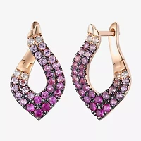 Le Vian Grand Sample Sale Le Vian Grand Sample Sale Womens Genuine Pink Sapphire 14K Rose Gold 22mm Hoop Earrings