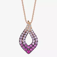 Le Vian Grand Sample Sale Le Vian Grand Sample Sale Womens Genuine Pink Sapphire 14K Rose Gold 20 Inch Pendant Necklace