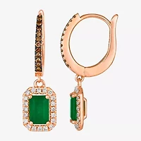 Le Vian Grand Sample Sale Le Vian Grand Sample Sale Womens 1/3 CT. T.W. Genuine Green Emerald 14K Rose Gold Drop Earrings