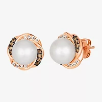 Le Vian Grand Sample Sale Le Vian Grand Sample Sale 1/4 CT. T.W. Genuine White Cultured Freshwater Pearl 14K Rose Gold 11.8mm Round Stud Earrings