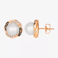 Le Vian Grand Sample Sale Le Vian Grand Sample Sale 1/4 CT. T.W. Genuine White Cultured Freshwater Pearl 14K Rose Gold 11.8mm Round Stud Earrings
