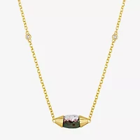 Le Vian Grand Sample Sale Le Vian Grand Sample Sale Womens Diamond Accent Genuine Blue Chalcedony 14K Gold 18 Inch Pendant Necklace