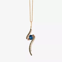 Le Vian Grand Sample Sale Le Vian Grand Sample Sale Womens 3/4 CT. T.W. Genuine Blue Topaz 14K Rose Gold 18 Inch Pendant Necklace