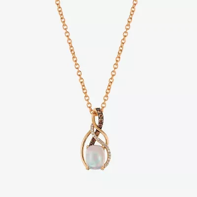 Le Vian Grand Sample Sale Le Vian Grand Sample Sale Womens 1/5 CT. Genuine White Opal 14K Rose Gold 18 Inch Pendant Necklace