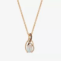 Le Vian Grand Sample Sale Le Vian Grand Sample Sale Womens 1/5 CT. Genuine White Opal 14K Rose Gold 18 Inch Pendant Necklace