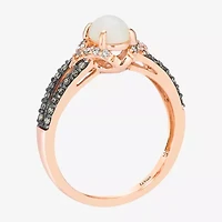 Le Vian Grand Sample Sale Le Vian Grand Sample Sale Womens 1/3 CT. T.W. Genuine White Opal 14K Rose Gold Oval Side Stone Cocktail Ring
