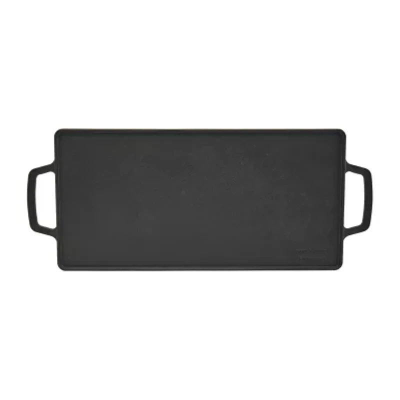 Smith & Clark Cast Iron Reversible 20X10 Grill Griddle