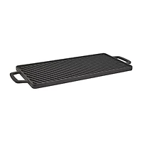 Smith & Clark Cast Iron Reversible 20X10 Grill Griddle