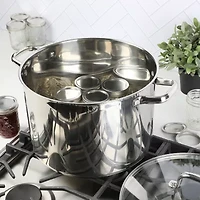 Oster Adenmore Stainless Steel 16-qt. Stockpot with Glass Lid
