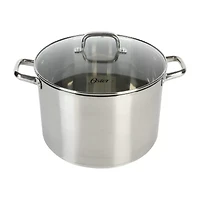 Oster Adenmore Stainless Steel 16-qt. Stockpot with Glass Lid