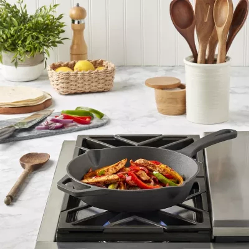 Smith & Clark Cast Iron 10" Frying Pan with Assist Handle