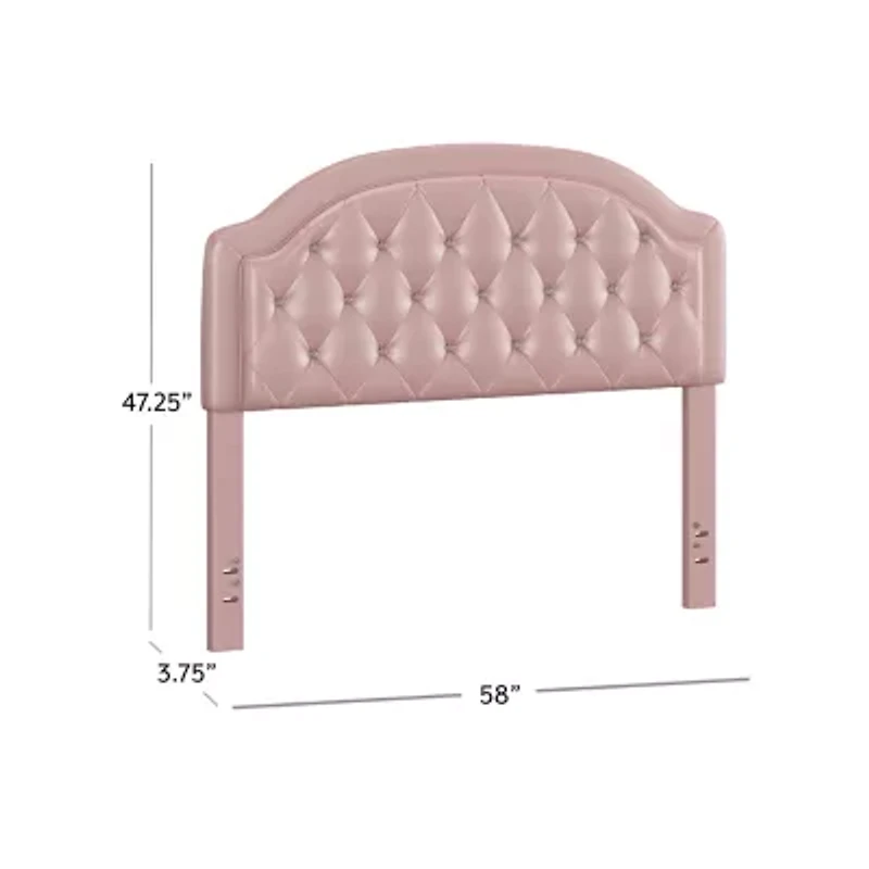 Karley Button-Tufted Faux-Leather Headboard
