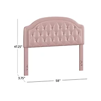 Karley Button-Tufted Faux-Leather Headboard